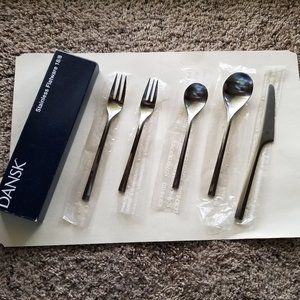 Dansk Parallel Diamond 5 piece flatware set